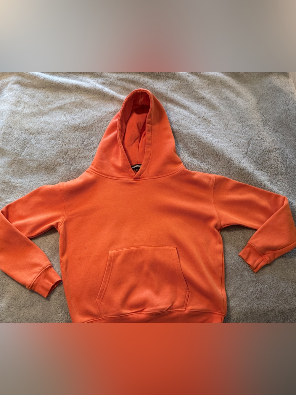 NOVA Kids Size 12 Bright Orange Pullover Hoodie | Neon Sweatshirt